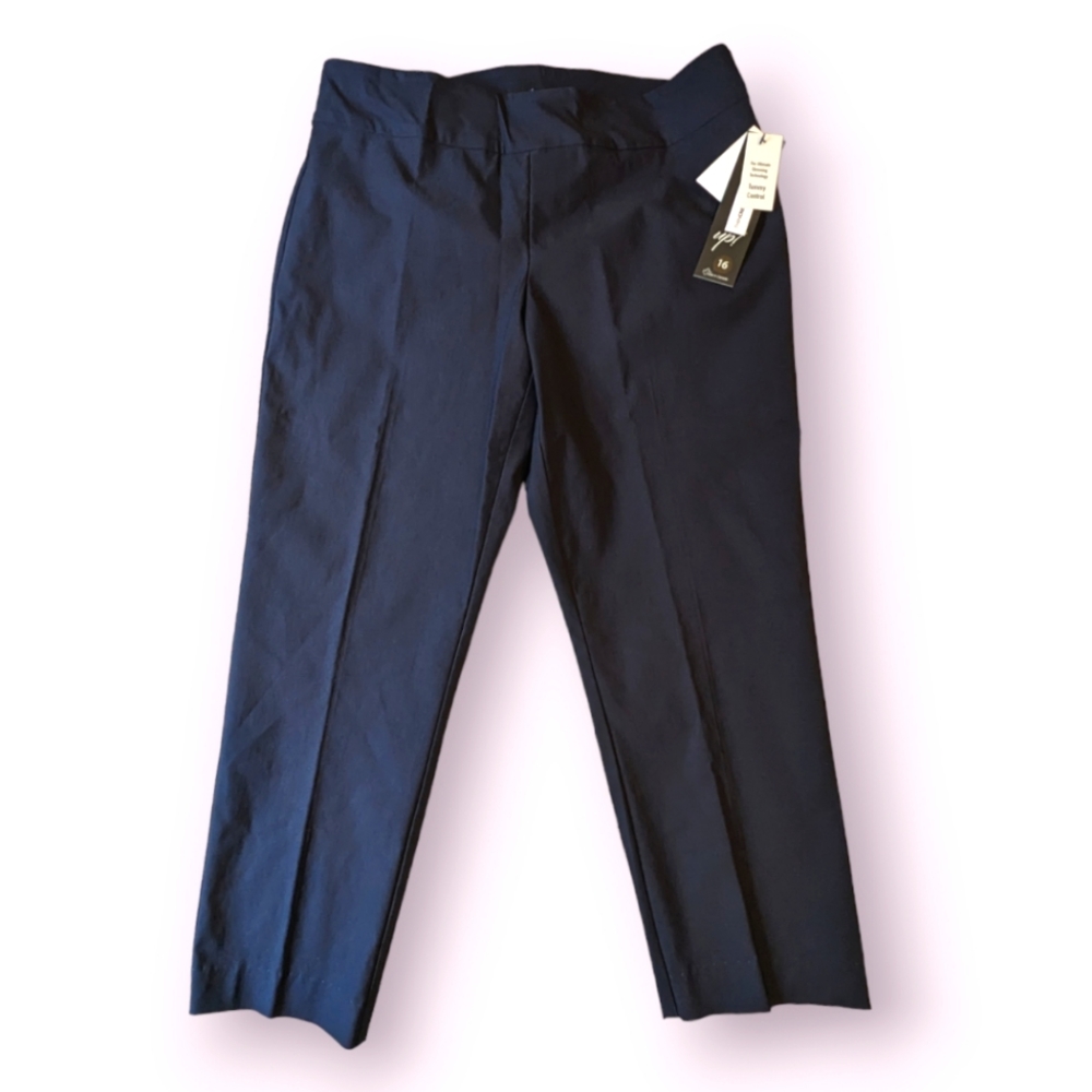 UP! Tummy control Navy stretch pants 16